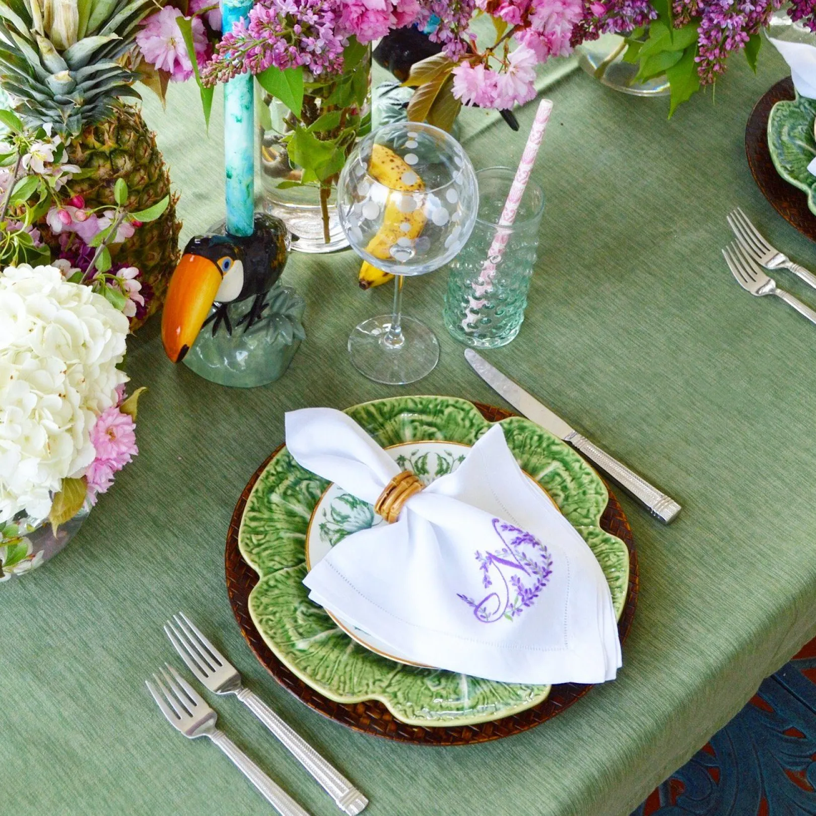 Chefanie Pink & White Ceramic Straws (4)| Straws