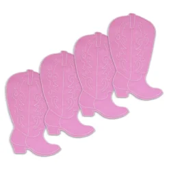 Chefanie Pink Cowboy Boot Cocktail Napkins (4)| Cocktail Napkins