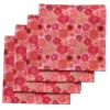 Chefanie Pink Flower Napkins (4)| Dinner Napkins