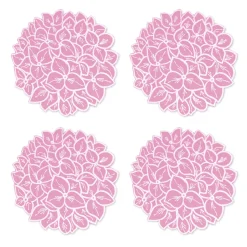 Chefanie Pink Hydrangea Cocktail Napkins (4)| Cocktail Napkins