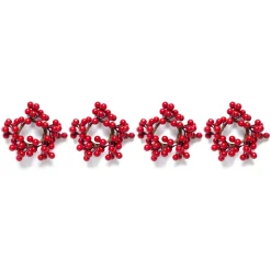 Chefanie Red Berry Napkin Rings (4)| Napkin Rings