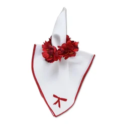 Chefanie Red Bow Dinner Napkins (4)| Dinner Napkins
