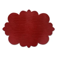 Chefanie Red Curly Embossed Placemat| Placemats