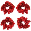Chefanie Red Petal Napkin Rings (4)| Napkin Rings