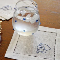 Chefanie Stemless Blue Dot Glasses (4)| Glassware