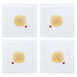 Chefanie Sunflower Cocktail Napkins (4)| Cocktail Napkins