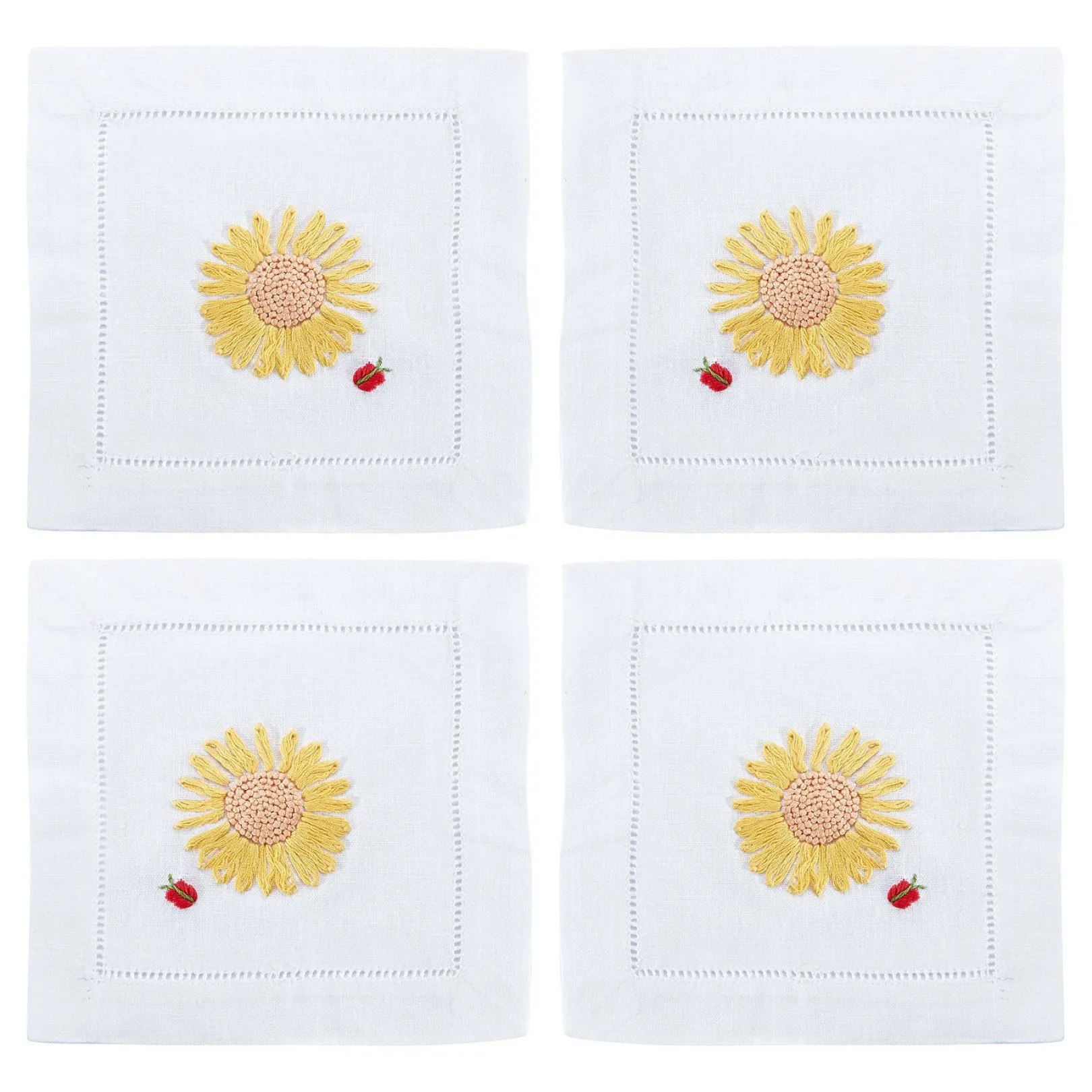 Chefanie Sunflower Cocktail Napkins (4)| Cocktail Napkins