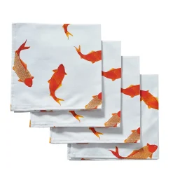 Chefanie Swimming Koi Dinner Napkins (4)| Dinner Napkins