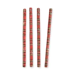 Chefanie Tartan Ceramic Straws (4)| Straws