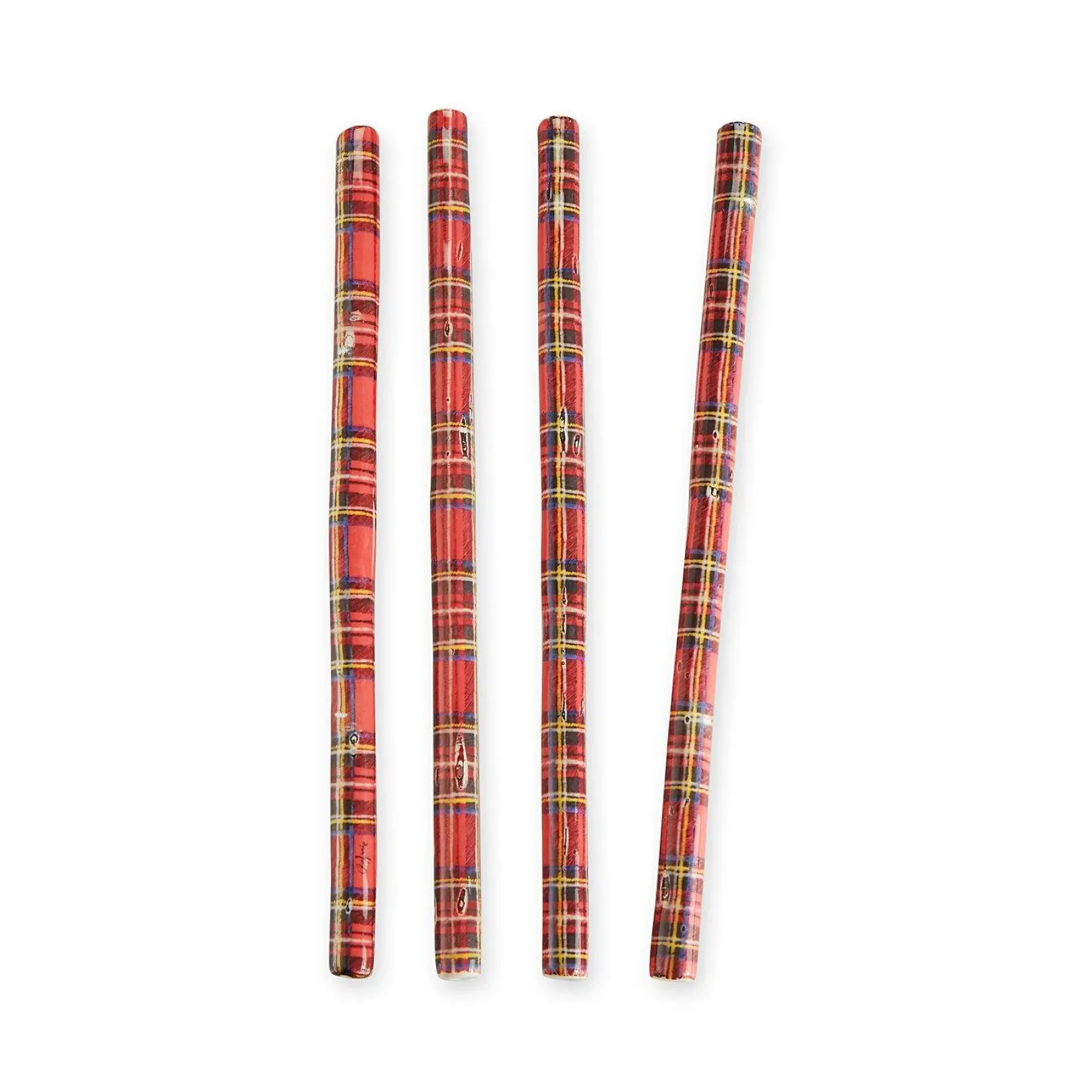 Chefanie Tartan Ceramic Straws (4)| Straws