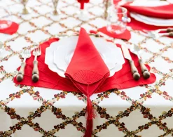Chefanie Tassel Fan Dinner Napkins (4)| Dinner Napkins