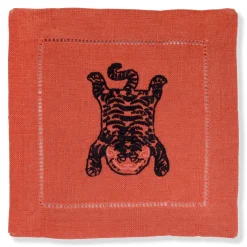 Chefanie Tibetan Tiger Cocktail Napkins (4)| Cocktail Napkins