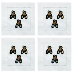 Chefanie Tuxedo Slipper Cocktail Napkins (4)| Cocktail Napkins