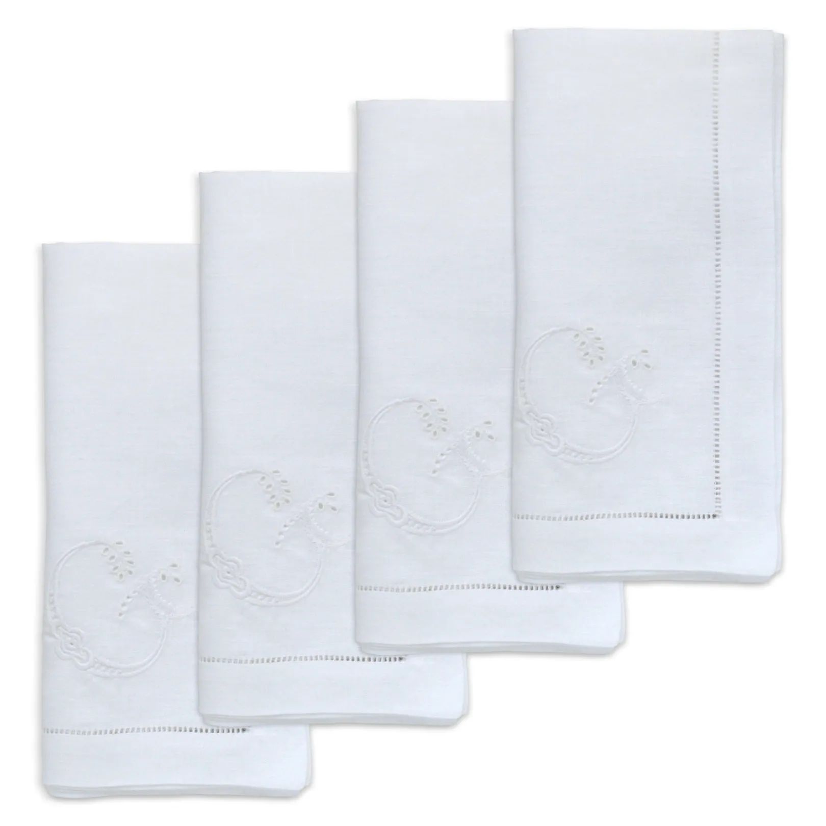 Chefanie Uppercase "G" Cutwork Dinner Napkins| Dinner Napkins