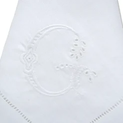 Chefanie Uppercase "G" Cutwork Dinner Napkins| Dinner Napkins