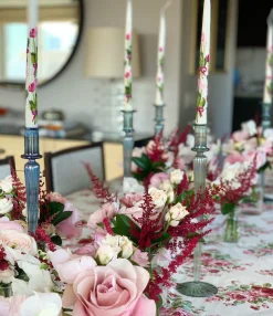 Chefanie White Painted Tulip Tapers (2)| Candles