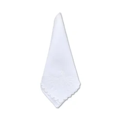 Chefanie White Peacock Dinner Napkins (4)| Dinner Napkins