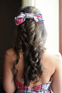 Chefanie White Plaid Barrette| Barrettes