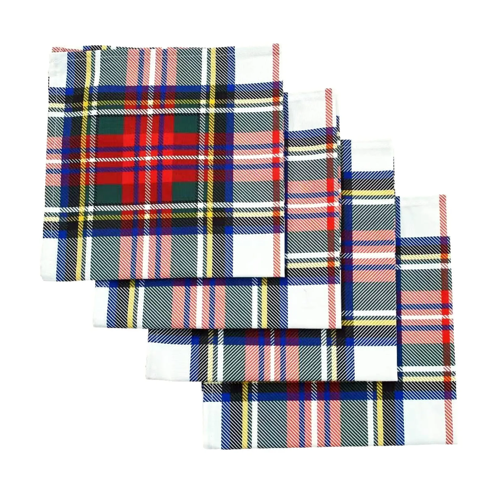 Chefanie White Plaid Napkins (4)| Dinner Napkins