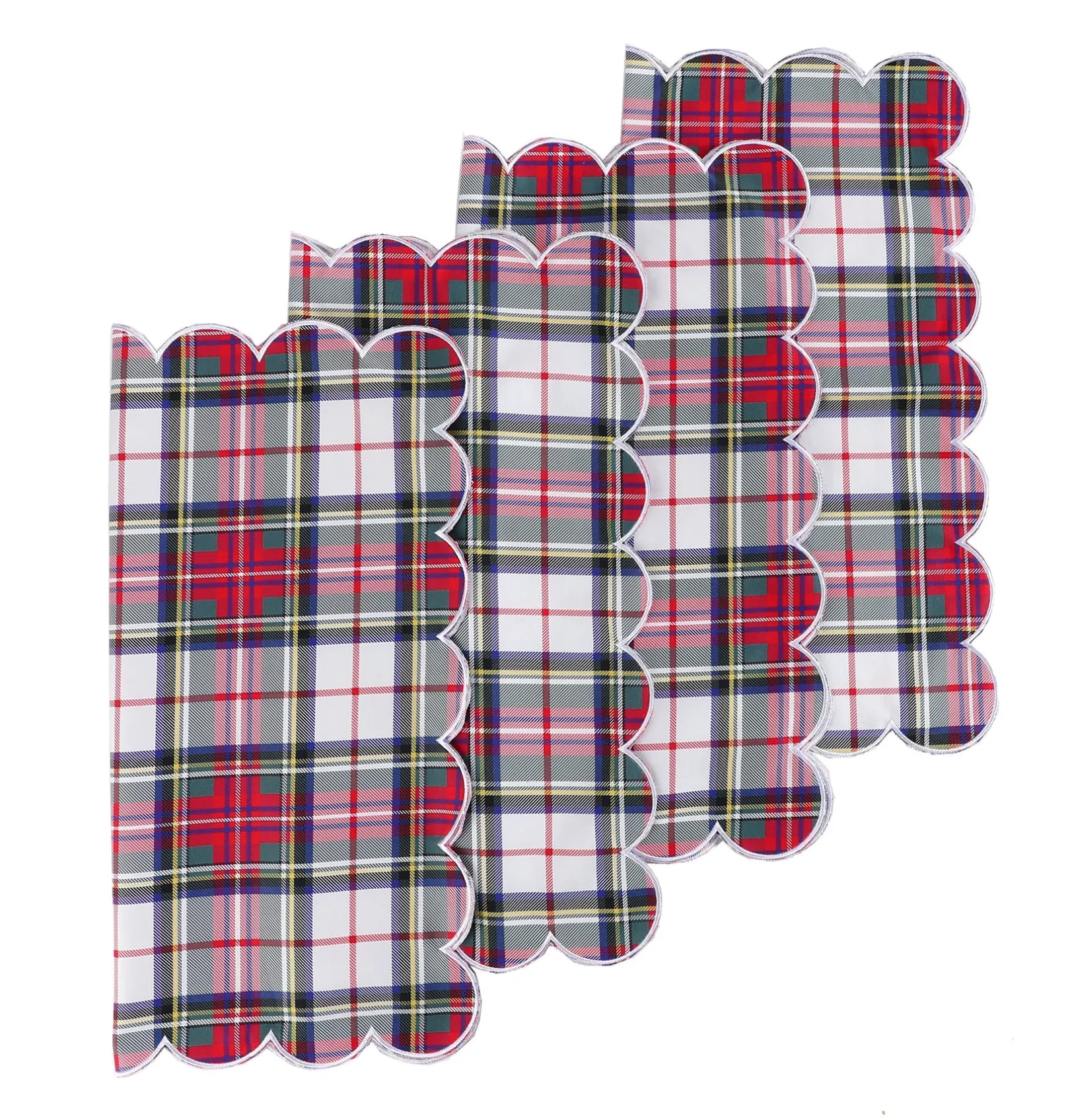 Chefanie White Plaid Napkins (4)| Dinner Napkins