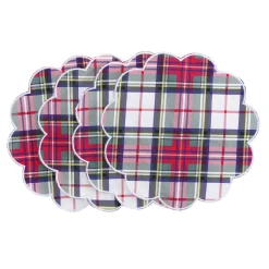 Chefanie White Plaid Placemats (4)| Placemats