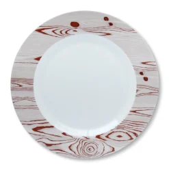 Chefanie White Wood Dinner Plate| Plates