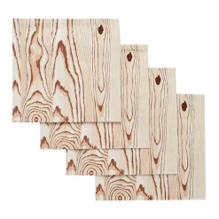 Chefanie White Woodcut Napkins (4)| Dinner Napkins