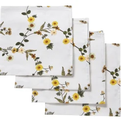 Chefanie Yellow Flower Napkins (4)| Dinner Napkins