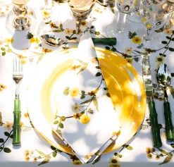 Chefanie Yellow Flower Napkins (4)| Dinner Napkins