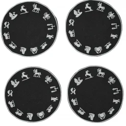 Chefanie Zodiac Wheel Cocktail Napkins (4)| Cocktail Napkins