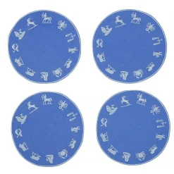Chefanie Zodiac Wheel Cocktail Napkins (4)| Cocktail Napkins